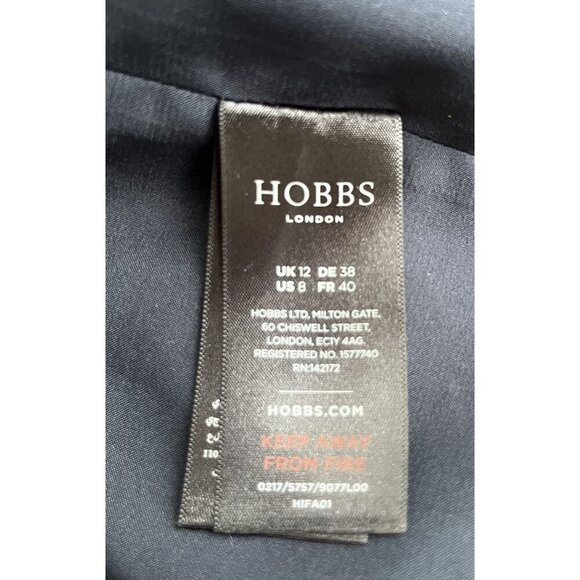 Hobbs Merida Floral Silk Blend Dress 8 Navy EUC - Picture 11 of 12